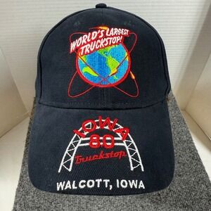 Iowa 80 Truckstop Walcott Iowa Snapback Hat World's Largest Trucker Cap Ball Cap